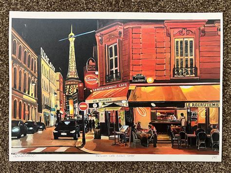 Angela Wakefield Parisian Café Eiffel Tower Paris France Limited