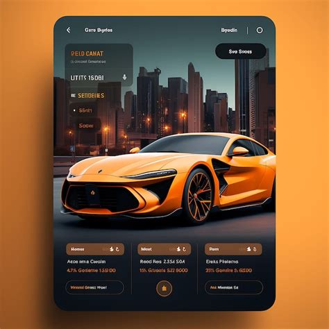 Premium AI Image | Mobile App Design of Automotive Car Rental App ...