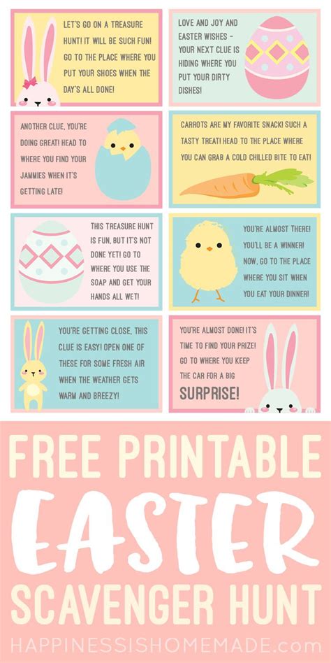 Easter Scavenger Hunt Free Printable These Free Printable Easter