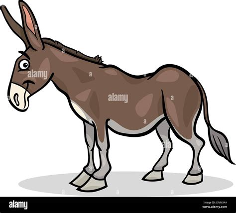 Cartoon Illustration Of Funny Donkey Farm Animal Stock Vector Image