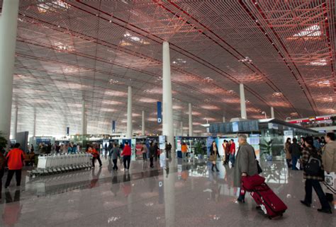 Busy Beijing Airport Inside Terminal 3 Stock Photo - Download Image Now ...