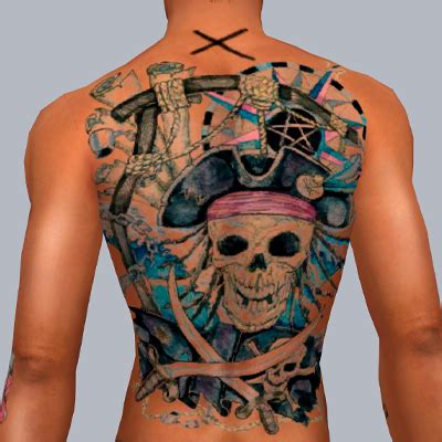 Pirate Tattoo Body The Sims Create A Sim Curseforge