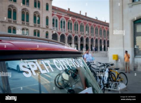 Split Croatia City Tour Tuk Tuk On The Harbour Front Stock Photo Alamy