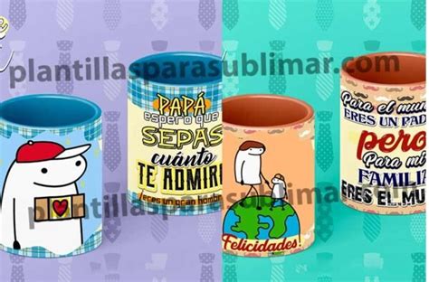 Padre E Hijo Flork Plantilla TaZA Plantillas Para Sublimar