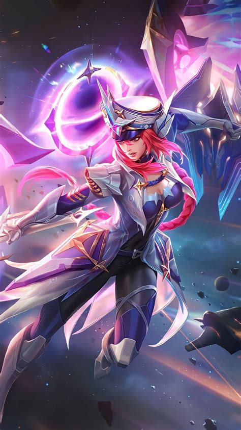 Freya Legend Skin Galactic Vanquisher Hd Artwork Mlbb Telefon