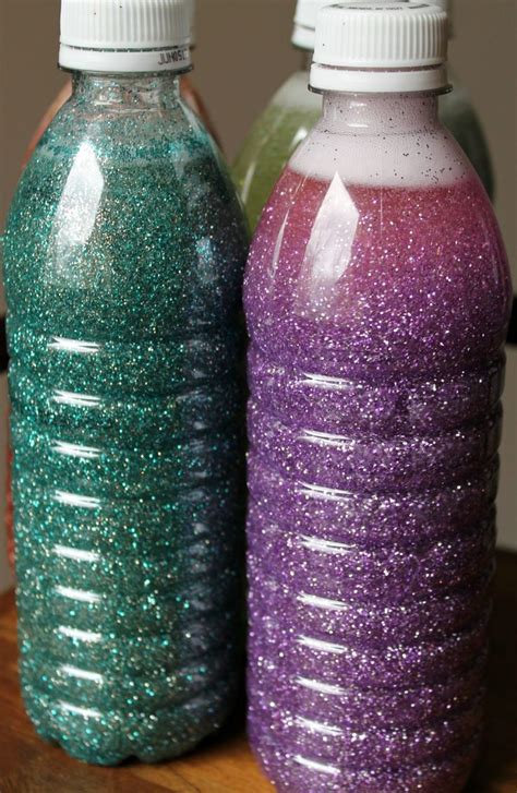 Sensory Glitter Bottles Amigurumi Experimentos