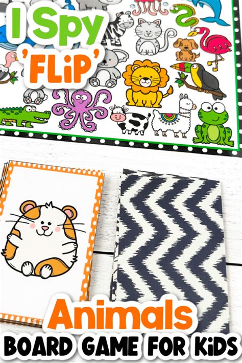 Animal Theme “Flip” Printable I Spy Game for Kids