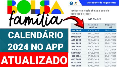 Aplicativo Bolsa FamÍlia CalendÁrio De Pagamento De 2024 Atualizado