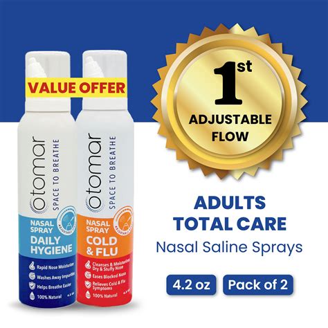 Otomar Adults Total Care Saline Nasal Sprays Bundle Nasal Irrigation