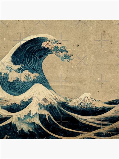 The Great Wave Off Kanagawa Sticker For Sale By Moonlight A Redbubble