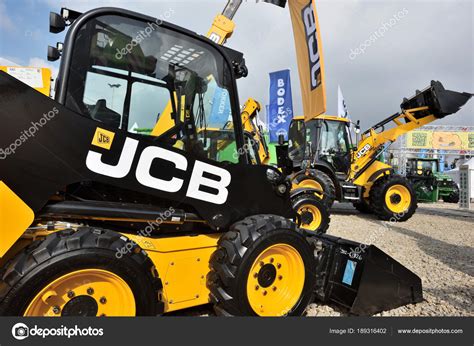 JCB veículo de equipamento pesado e logotipo Fotografia de Stock