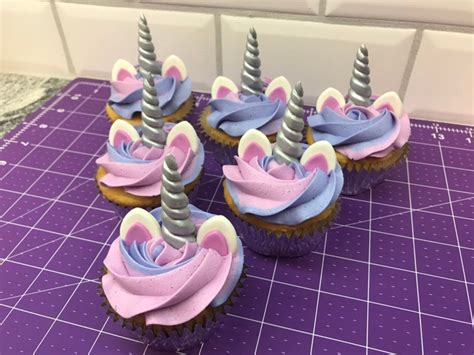 Unicorn Fondant Cupcake Toppers Unicorn Fondant Horns Etsy