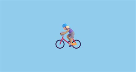 Ciclista Donna Carnagione Abbastanza Chiara Emoji On Microsoft