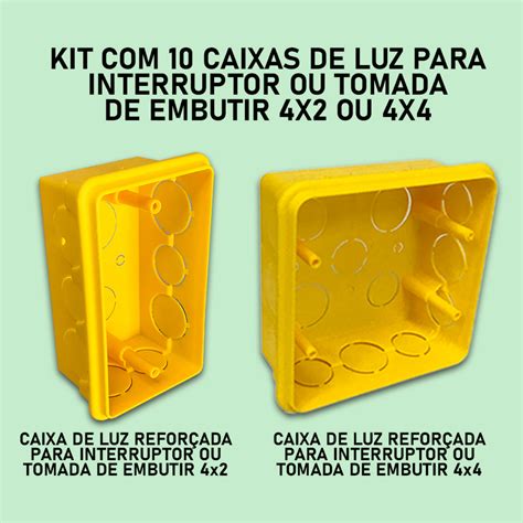 Kit Caixa De Luz Para Interruptor E Tomada Embutir X X