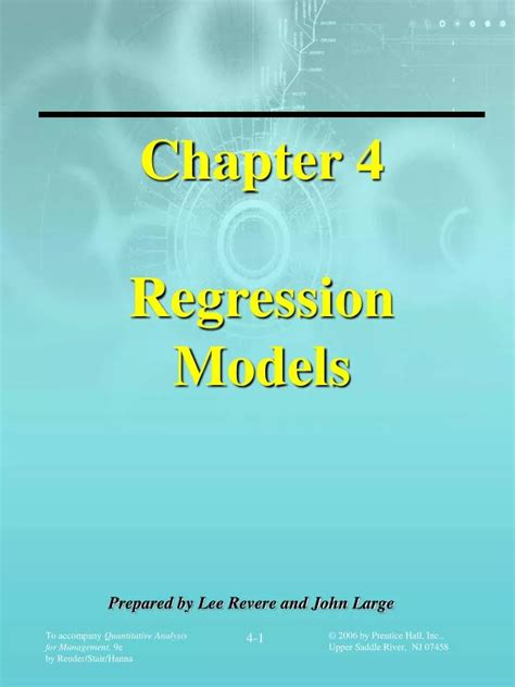 Ppt Chapter 4 Regression Models Powerpoint Presentation Free