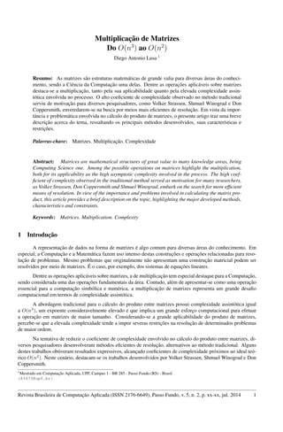 Multiplica O De Matrizes Pdf