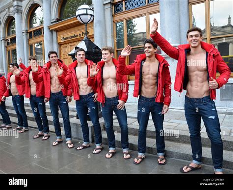 Models American retailer Abercrombie & Fitch opens a flagship store on ...