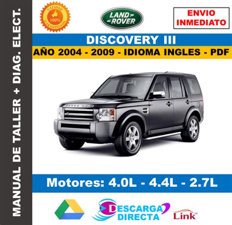 MANUAL DE TALLER LAND ROVER DISCOVERY 3 2004 2009 INCLUYE DIAGRAMAS