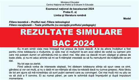 Rezultate Simulare BAC 2024 Verificarea Rezultatelor Pe Edu Ro