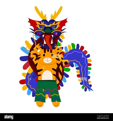 Illustration De Dessin Anim Pour Enfants Nouvel An Chinois Un Tigre