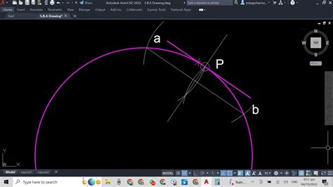 Easiest Way To Construct A Tangent At Any Point Using The Normal