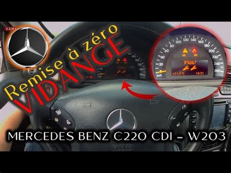 Remise à zéro intervalle vidange Mercedes Benz C220 CDI W203 YouTube