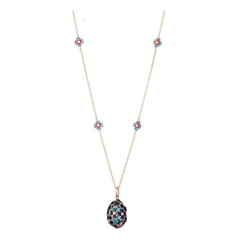 Tsars Collection Collana Tamara Blu In Argento Rosa Gioielleria Sessa