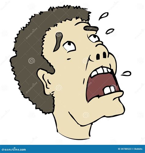 Terrified Face Cartoon Vector | CartoonDealer.com #20788523