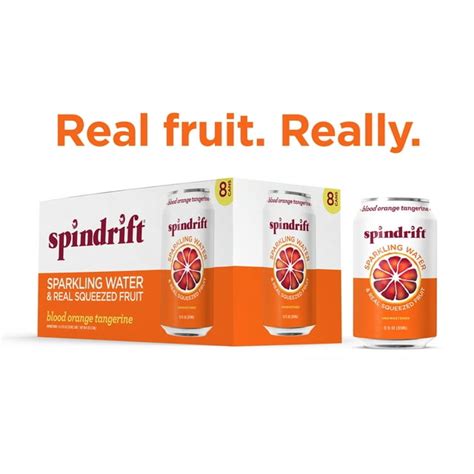 Spindrift Sparkling Water Blood Orange Tangerine Flavored Made With