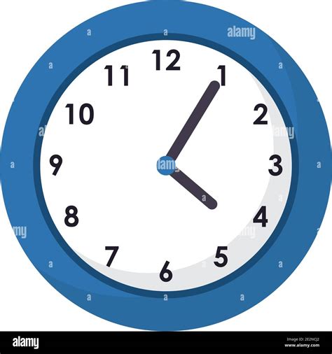 Wall Clock Icon Over White Background Flat Style Vector Illustration