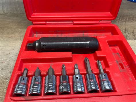 Snap On Tools Usa Piece Drive Impact Socket Driver Set W Case