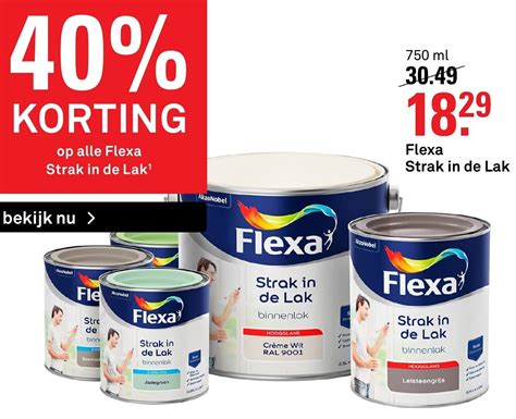 Flexa Strak In De Lak Ml Aanbieding Bij Karwei