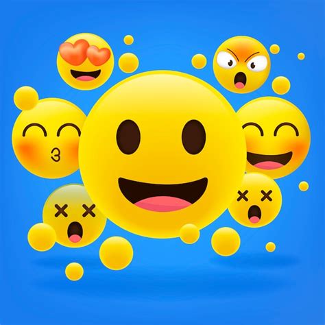 Premium Vector | Yellow emoticons. cartoon emoji collection.