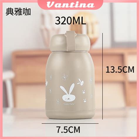 Jual Botol Minum Kaca Bening Termos Motif Rabbit Gelas Kaca Vacumm