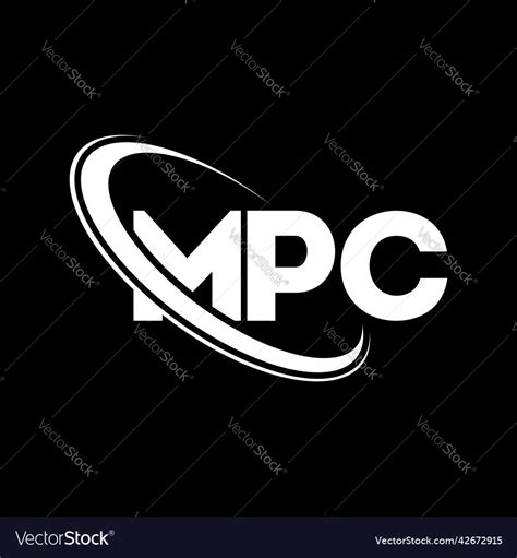 Mpc logo letter design Royalty Free Vector Image