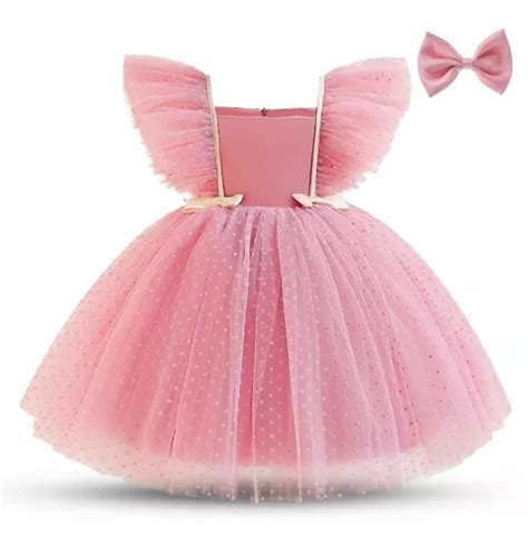 Vestido De Fiesta De Tul Con Lunares Para Bebés Y Niñas De N Cuotas