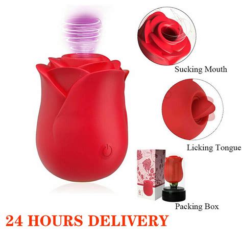 Rose Sucking Licking Clitoral G Spot Stimulator Massager Adult Female Masturbation Sex Toys For