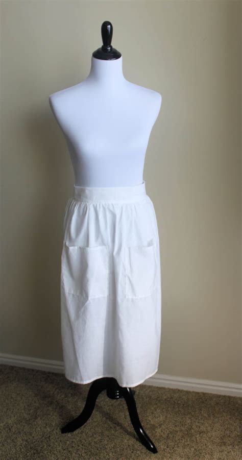 Pioneer Apron Trek Apron Pilgrim Apron Half Apron White Etsy