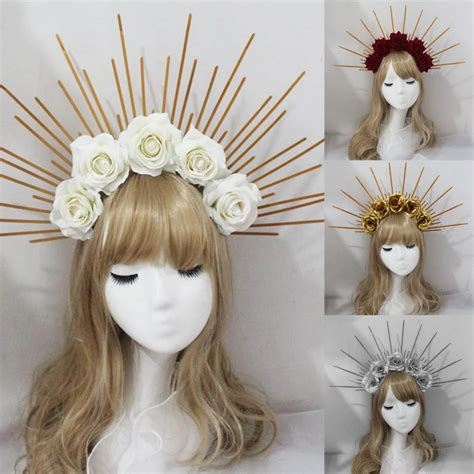 Diadema De Corona De Lolita Decoraci N De Palo De Rosa De Hibisco