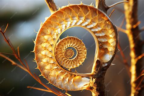 premium ai image  harmonious wonders  natures spirals unveiling