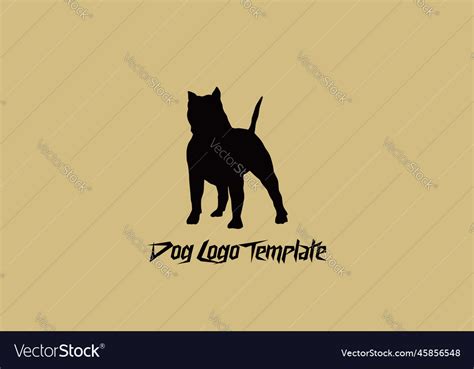 Dog logo template design Royalty Free Vector Image