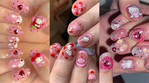 Uñas De Hello Kitty Y Sanrio 7 Diseños Románticos Para Usar En San