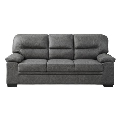 Gray Microfiber Sofa Bonaventura Sm Gy Sf Foa Transitional Buy