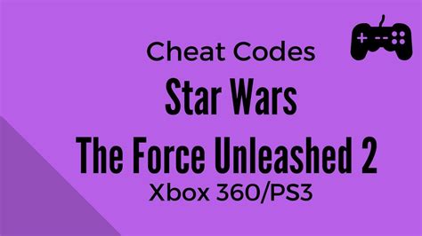 Star Wars The Force Unleashed 2 Cheat Codes Xbox 360 And Playstation