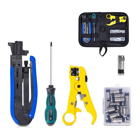 Coax Compression Tool Kit Coax Crimper and Rg6 Crimping Tool with 20 PCS F Compression - Walmart.com