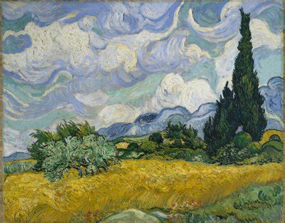 Weizenfeld Mit Zypressen Von Vincent Van Gogh Kunstdruck