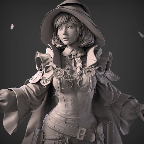 Artstation Magic Girl Rabbit Forward Character Modeling Zbrush