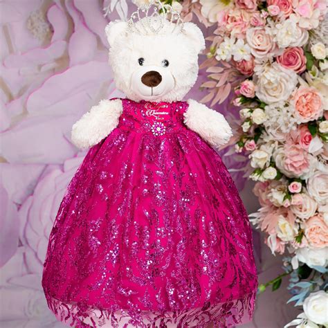 Fuchsia Quinceanera Bear: Personalized Rosa Fuerte Quince Pluch - Etsy