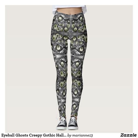 Eyeball Ghosts Creepy Gothic Halloween Art Leggings Zazzle Art