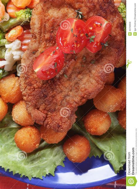 Viener Schnitzel. Breaded Chop, Isolated On White Background Royalty-Free Stock Photography ...